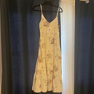 Splendid Yellow Cream Sundress Maxi Sleeveless